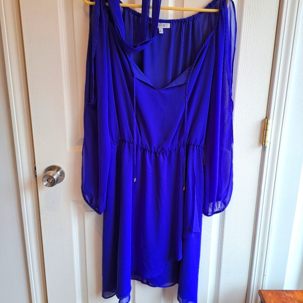 Jennifer Lopez womens size 12 dress. Royal blue.